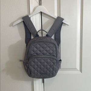 Vera Bradley Gray Quilted Backpack